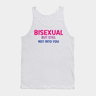 Sassy Bisexual Tee - Humorous 'Not Into You' Message, Comfortable Pride Shirt, Unique Gift for LGBTQ+ Friends Tank Top